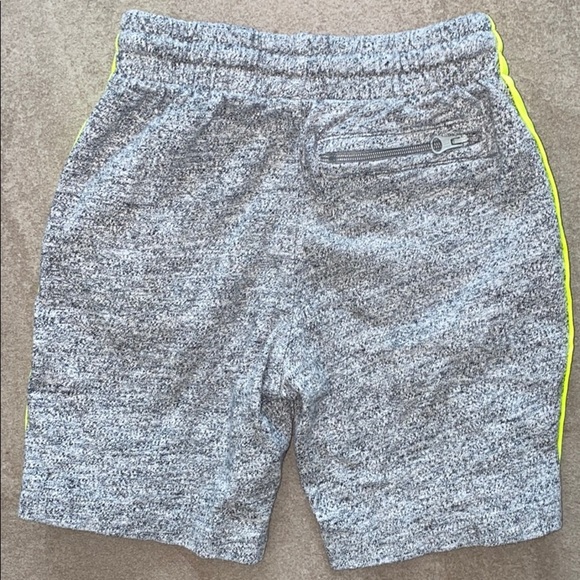 Gap Baby Grey Cozy Shorts with Neon Yellow Trim - Picture 2 of 3